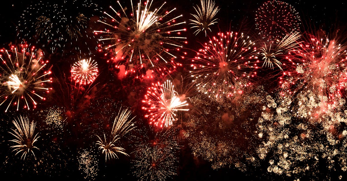 Vibrant fireworks light up the night sky in a breathtaking celebration in Vaughan, Ontario.