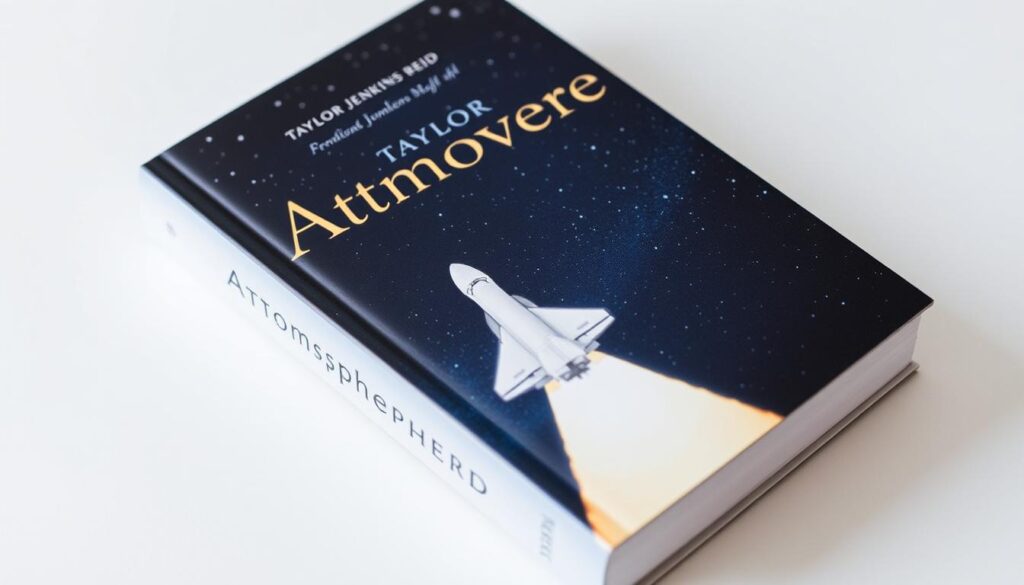 Atmosphere: A GMA Book Club Pick: A Love Story by Taylor Jenkins Reid book cover featuring a space shuttle against a starry background