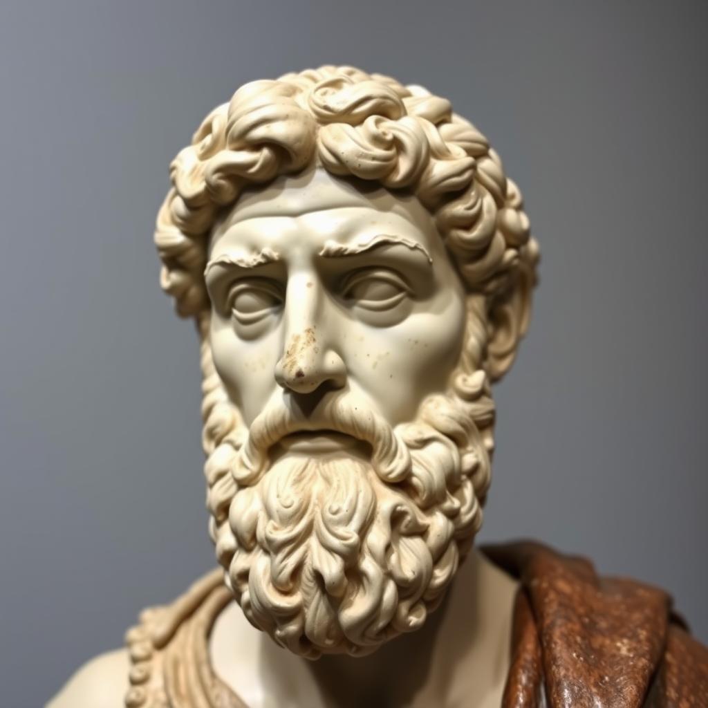 Bust of Epictetus, former slave who became an influential Stoic teacher