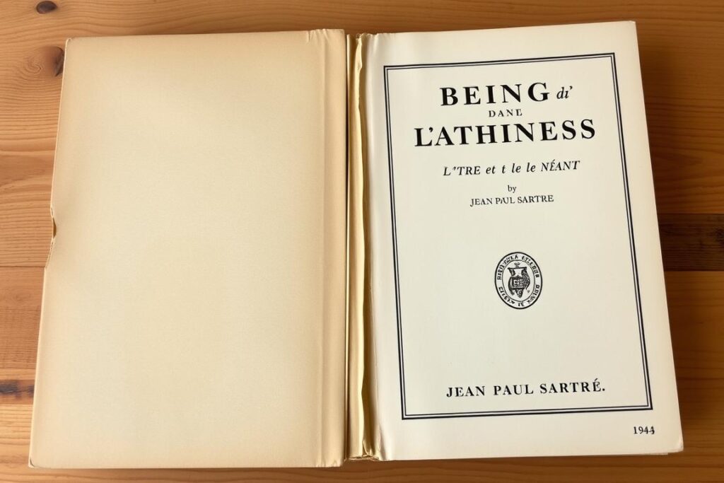 First edition cover of Being and Nothingness by Jean Paul Sartre First edition cover of Being and Nothingness by Jean Paul Sartre