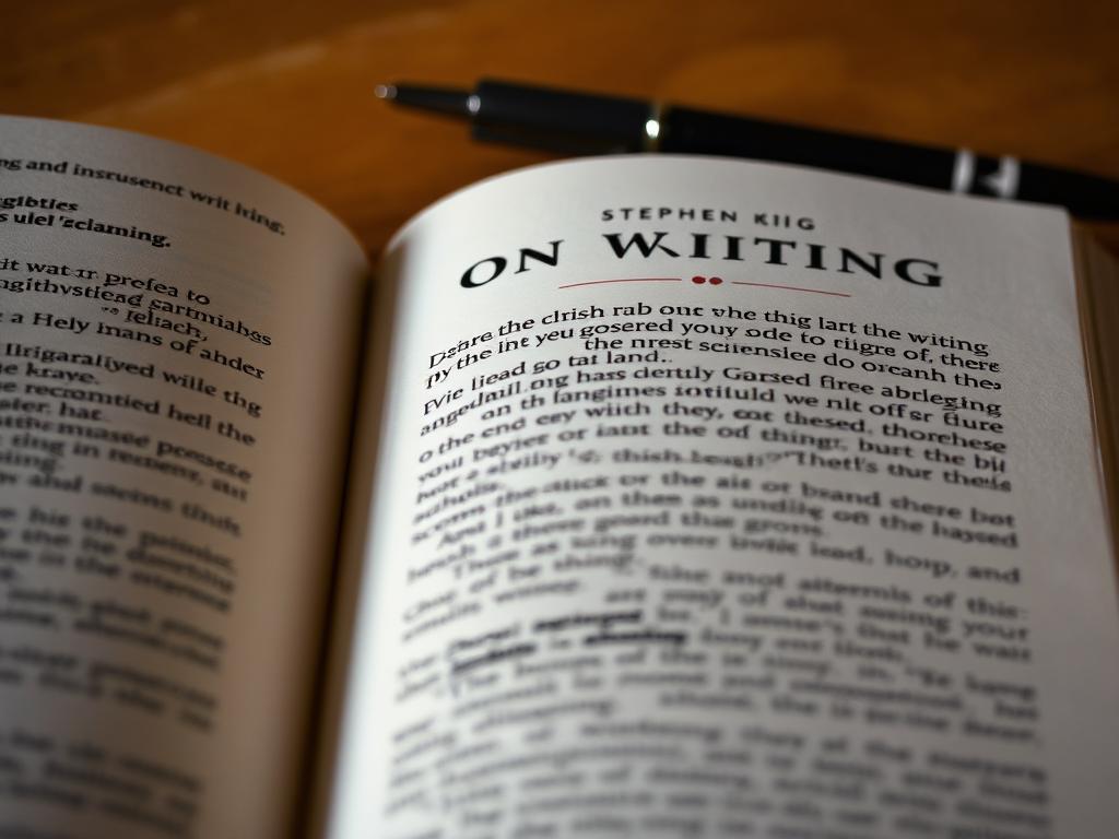 Open copy of On Writing with highlighted passages