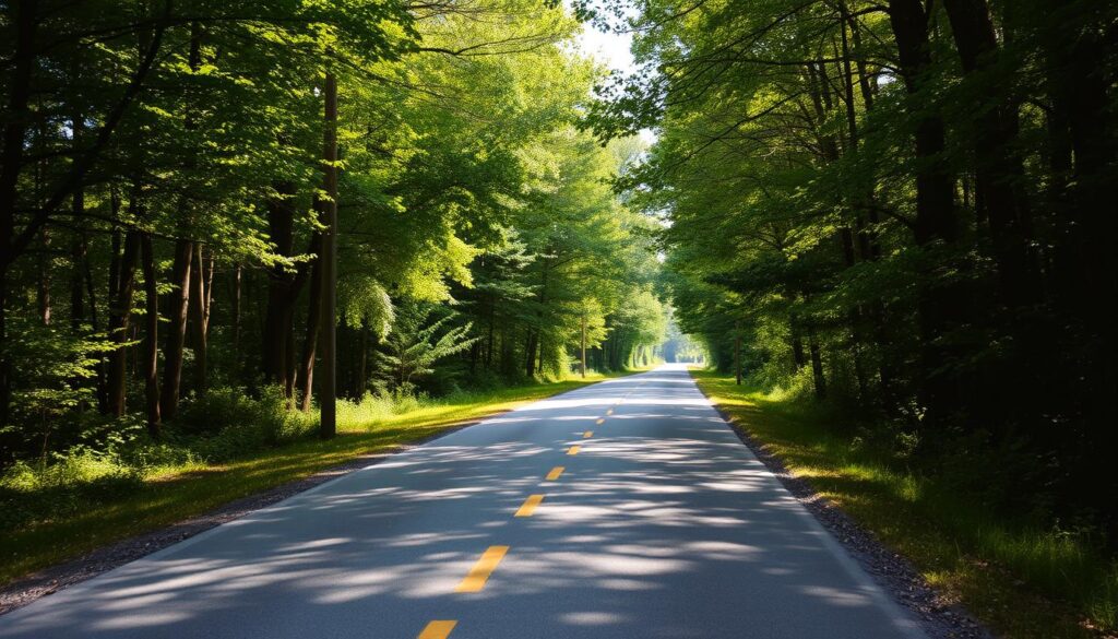 Rural Maine road similar to where King's accident occurred