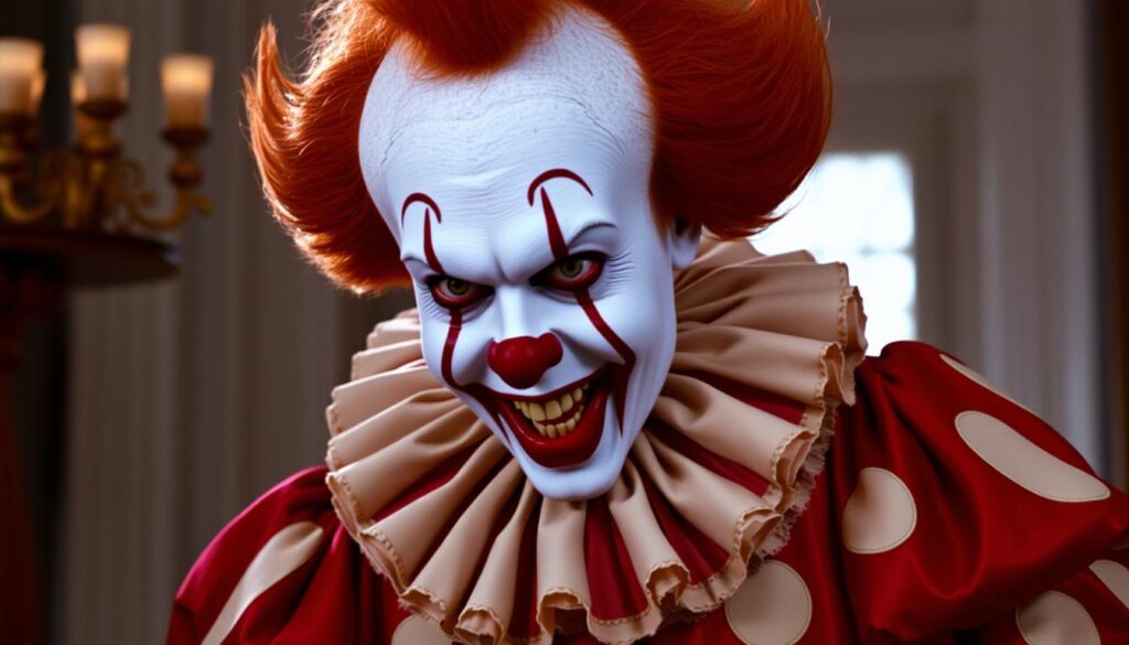 Tim Curry as Pennywise in the 1990 IT miniseries